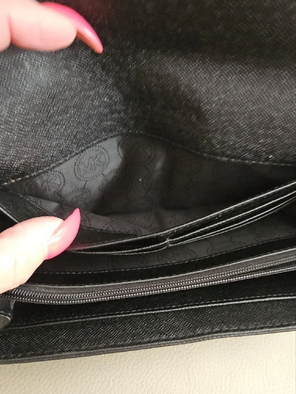 Michael Kors Black Leather Logo Wallet